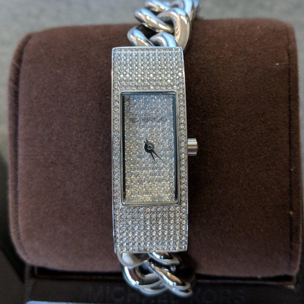 Michael Kors Silver Crystal Watch